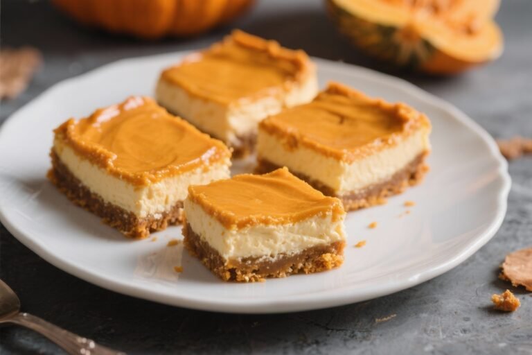 Easy Pumpkin Cheesecake Bars That Practically Bake Themselves (And Disappear Just As Fast)