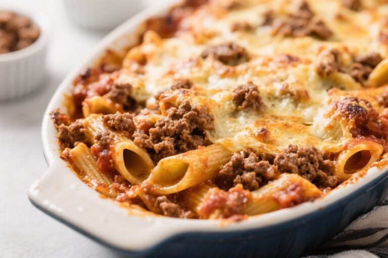 This Baked Ziti Ground Beef Casserole Is Your Weeknight Power Move (Creamy, Cheesy, Crowd-Approved)