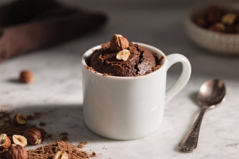 This 90-Second Chocolate Hazelnut Protein Powder Mug Cake Will Make Your Toaster Jealous