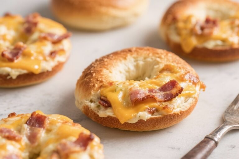 Creamy Bacon Cheddar Bagels: The Oozy, Crispy Breakfast Hack You’ll Brag About All Week