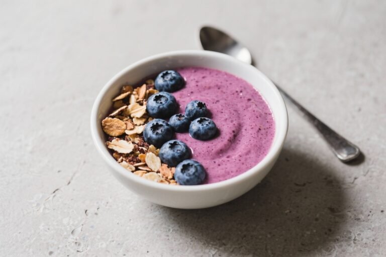Healthy Blueberry Smoothie Bowl That Tastes Like Dessert, Fuels Like a Power-Up
