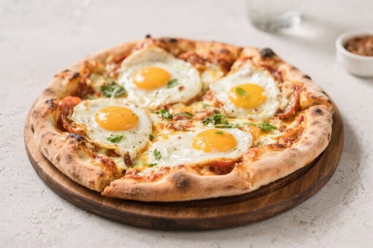 The Best Breakfast Pizza You’ll Brag About: Crispy Crust, Jammy Eggs, and a Cheese Pull Worth Waking Up For