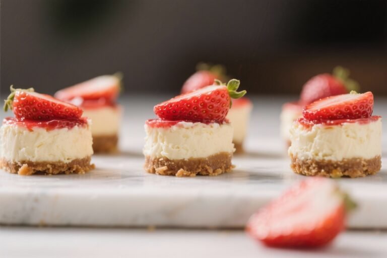 Healthy Strawberry Cheesecake Bites That Taste Like Dessert But Flex Like a Protein Snack