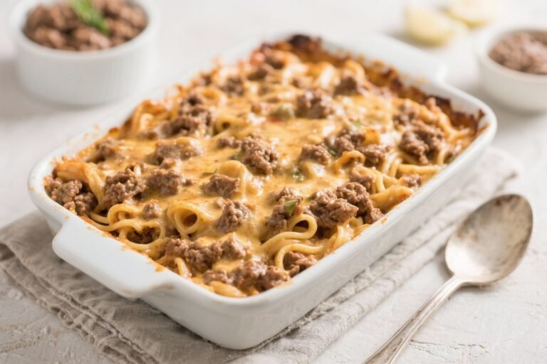 This Creamy Ground Beef Noodle Casserole Is the Cozy Weeknight Hero You Didn’t Know You Needed