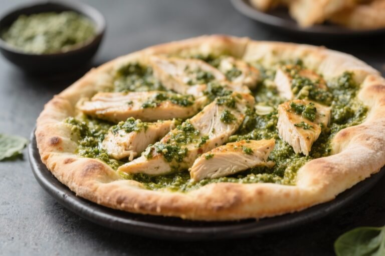 Pesto Chicken Flatbread An Easy Dinner Recipe That Shocks Your Tastebuds in 20 Minutes