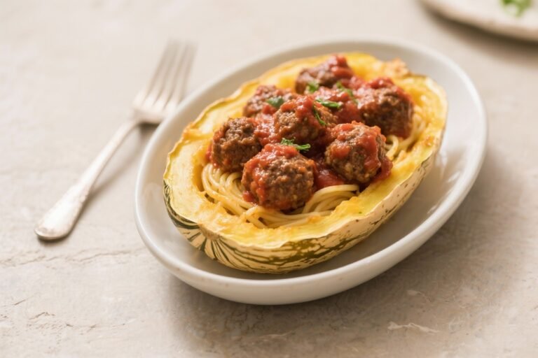 Spaghetti Squash with Meatballs and Marinara: The Guilt-Free “Pasta” That Actually Slaps