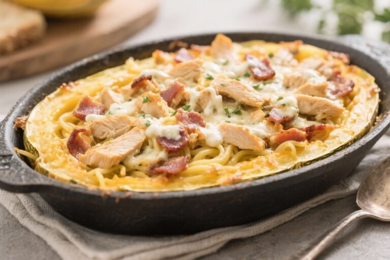 Chicken Bacon Ranch Spaghetti Squash Casserole: The Low-Carb Crowd-Pleaser You’ll “Accidentally” Eat Twice