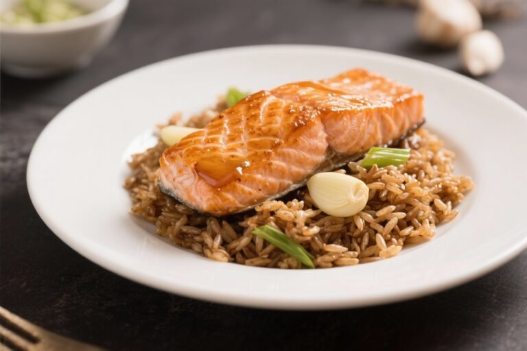 Honey Garlic Salmon With Brown Rice – Simple, Flavorful, and Weeknight-Friendly