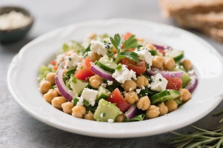 Greek Chickpea Salad With Feta – Fresh, Bright, and Satisfying