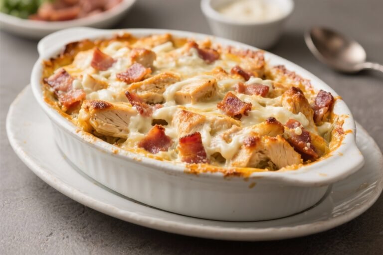 Chicken Bacon Ranch Casserole – Cozy, Creamy, and Crowd-Pleasing