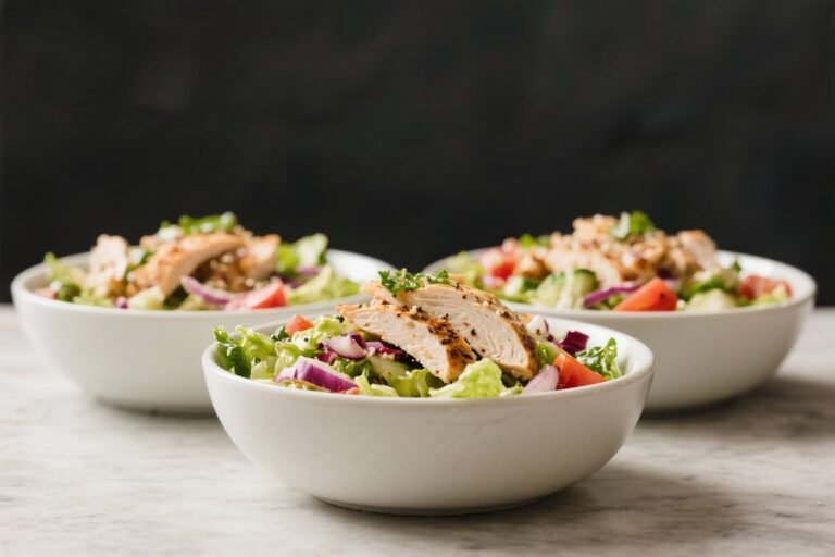 Greek Chicken Salad Bowls – Fresh, Fast, and Full of Flavor