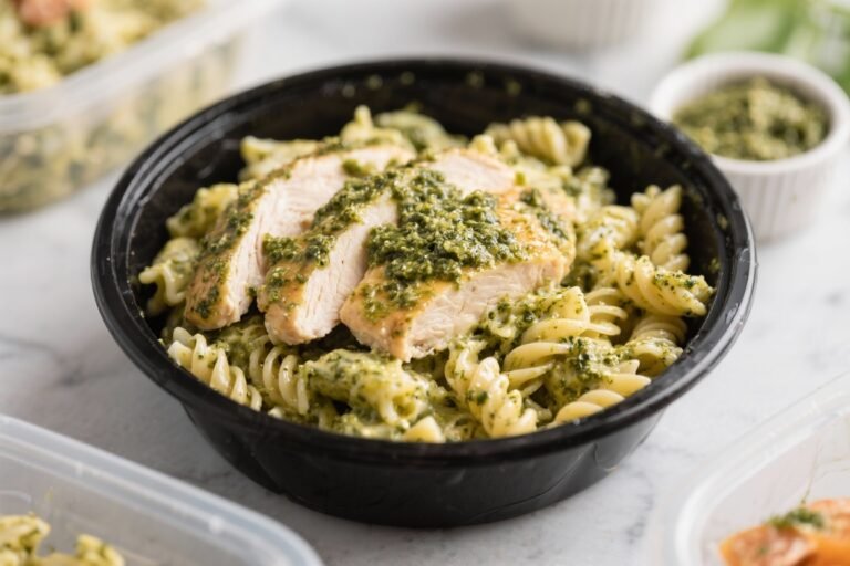 Pesto Chicken Pasta Meal Prep Bowl – A Fresh, Fast Make-Ahead Lunch
