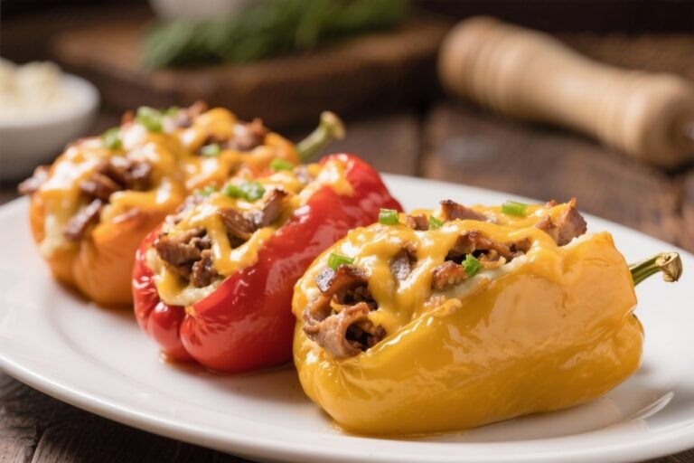 Philly Cheesesteak Stuffed Peppers – A Cozy, Flavor-Packed Weeknight Dinner