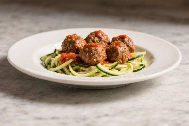 Turkey Meatballs With Zoodles and Marinara – A Light, Flavorful Weeknight Dinner