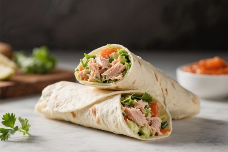 Protein-Packed Tuna Salad Wraps – Simple, Satisfying, and Ready in Minutes