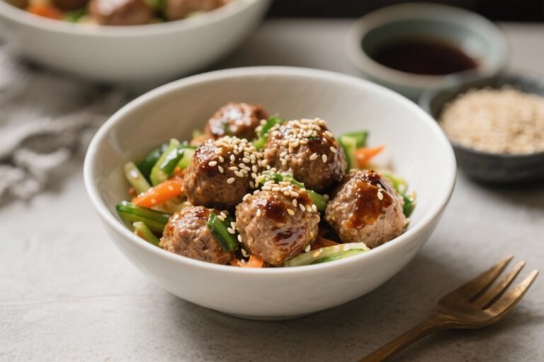 Sesame Ginger Turkey Meatball Bowls – Fresh, Flavorful, and Weeknight-Friendly