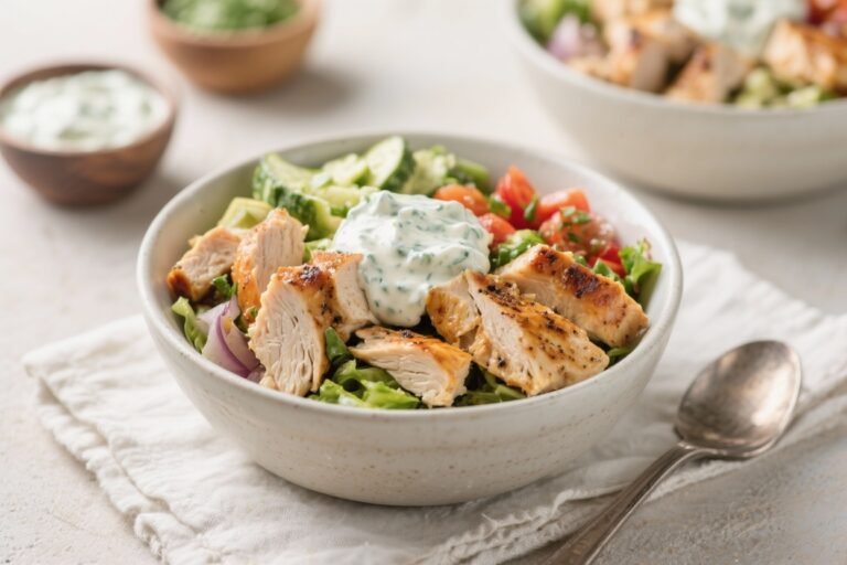 Greek Chicken Bowls With Tzatziki Sauce – Fresh, Bright, and Easy