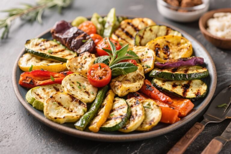 Mediterranean Grilled Vegetable Platter – Colorful, Fresh, and Easy
