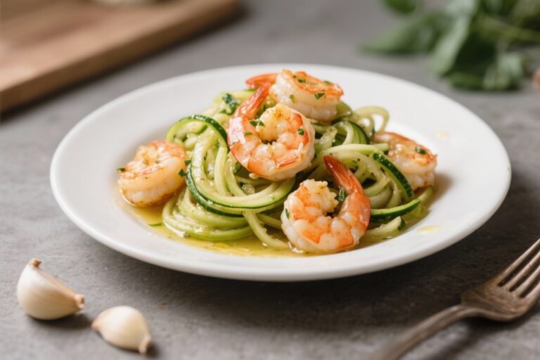 Garlic Butter Shrimp Zoodles – A Fast, Fresh, and Flavor-Packed Dinner