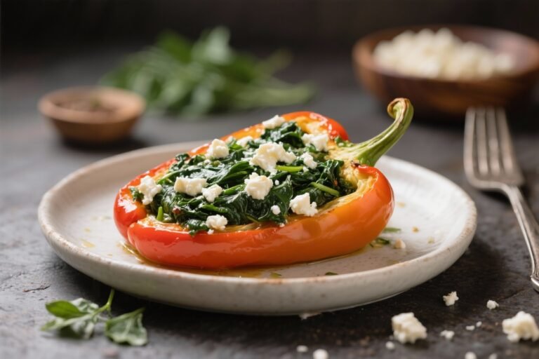 Spinach and Feta Stuffed Peppers – A Bright, Satisfying Weeknight Favorite