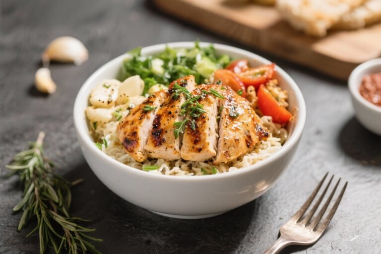 Garlic Herb Grilled Chicken Bowls – Fresh, Flavorful, and Meal-Prep Friendly