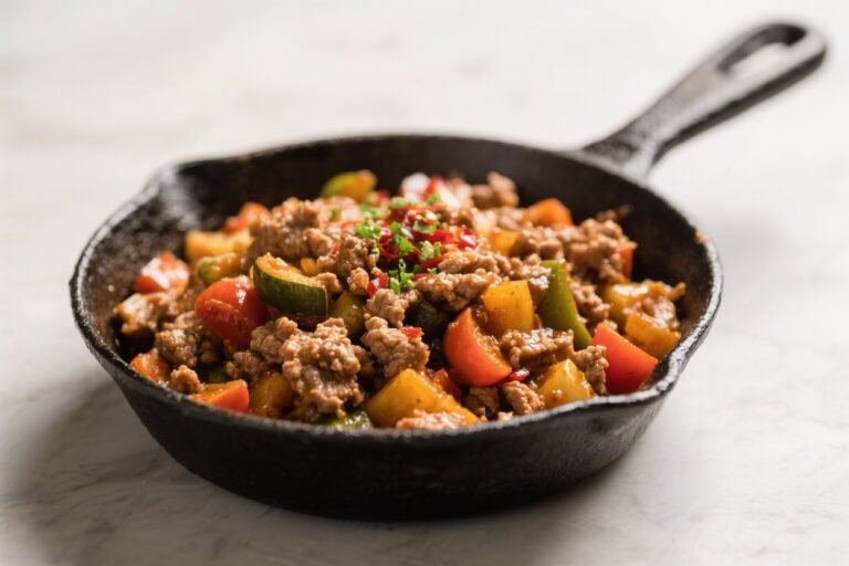 Spicy Ground Turkey Veggie Skillet – A Fast, Flavor-Packed Weeknight Dinner