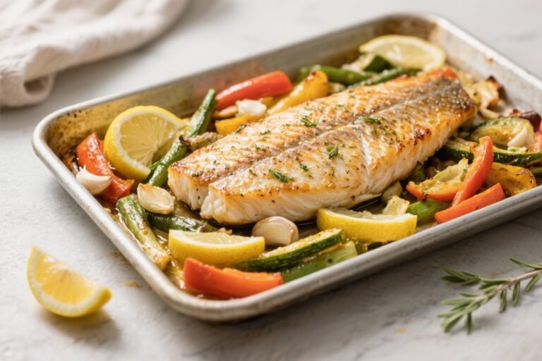 Sheet Pan Lemon Garlic Tilapia With Veggies – Easy, Fresh, and Weeknight Friendly
