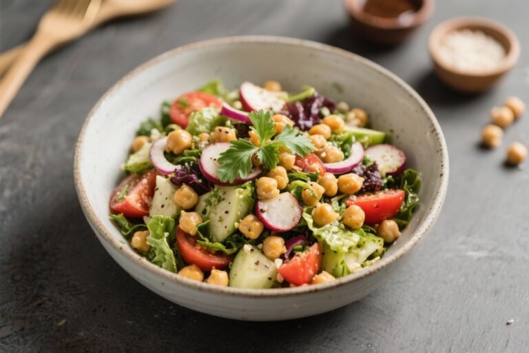 Mediterranean Chickpea Salad Bowl – Fresh, Bright, and Satisfying