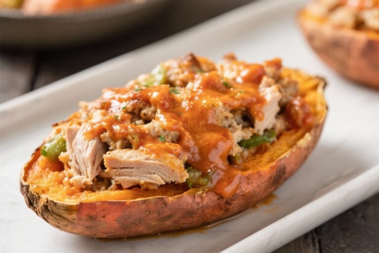 Buffalo Turkey Stuffed Sweet Potatoes – A Cozy, Flavor-Packed Dinner