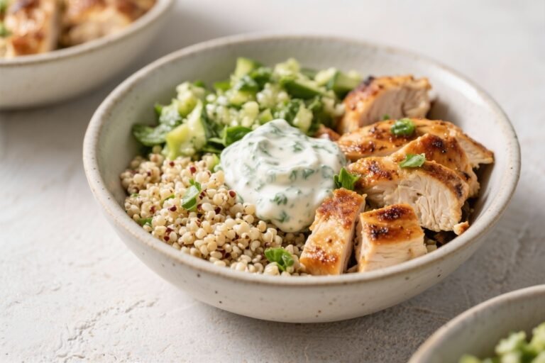 Greek Chicken Bowls With Tzatziki and Quinoa – Fresh, Bright, and Satisfying