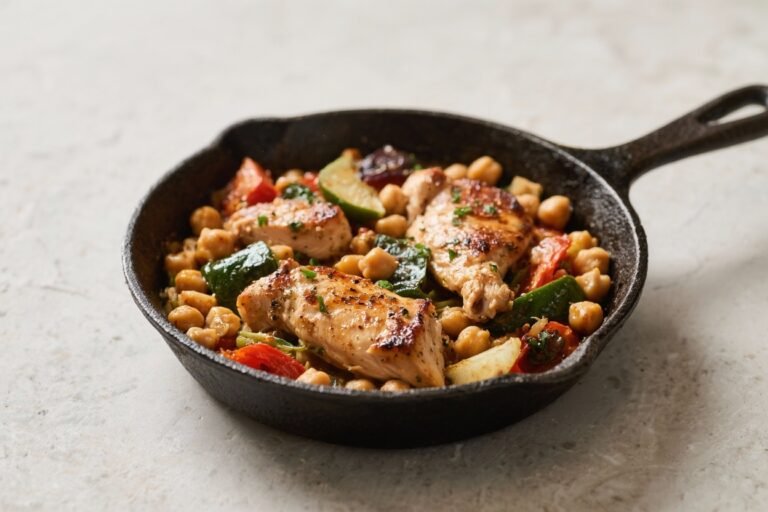 Mediterranean Chicken and Chickpea Skillet – Simple, Flavorful, One-Pan Dinner