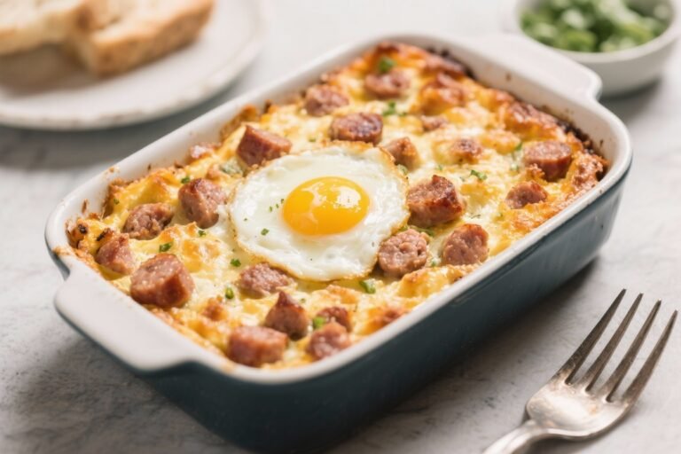 Keto Sausage & Egg Breakfast Casserole – Simple, Hearty, and Make-Ahead Friendly