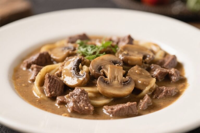Beef & Mushroom Protein-Packed Stroganoff – Comforting, Creamy, and Satisfying