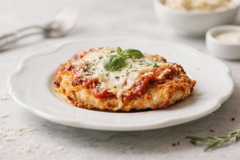 Baked Chicken Parmesan (Low Carb Version) – Crispy, Comforting, and Light