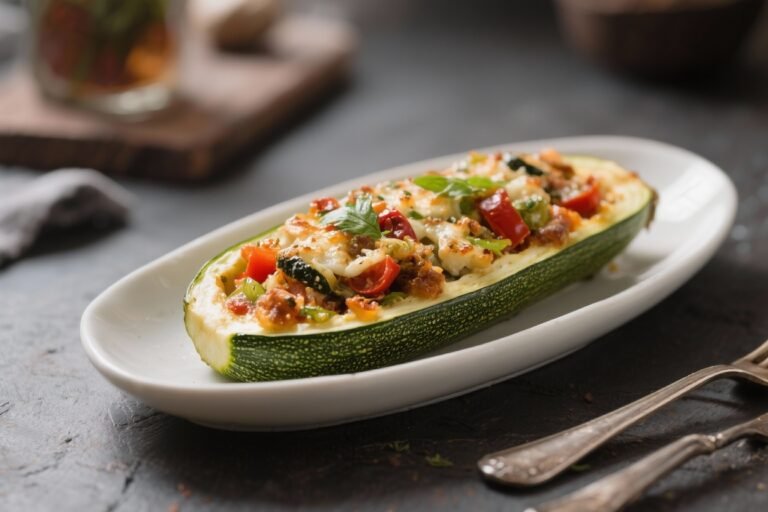 Mediterranean Stuffed Zucchini Boats – Bright, Fresh, and Satisfying
