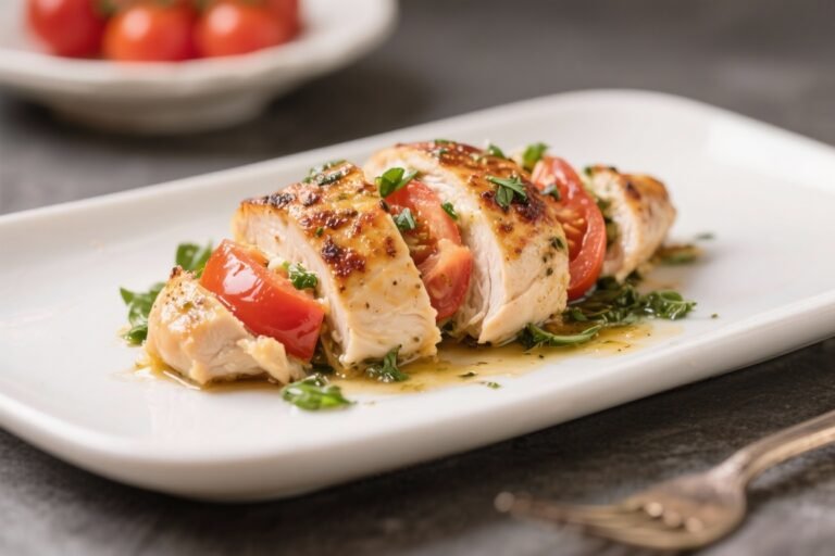 Caprese Stuffed Chicken Breast – Juicy Chicken with Fresh Mozzarella, Tomato, and Basil
