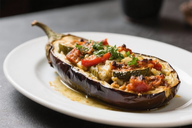 Mediterranean Stuffed Eggplant – A Bright, Flavorful Weeknight Favorite