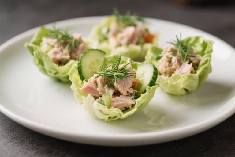 Tuna Salad Lettuce Cups With Cucumber and Dill – Fresh, Crisp, and Ready in Minutes