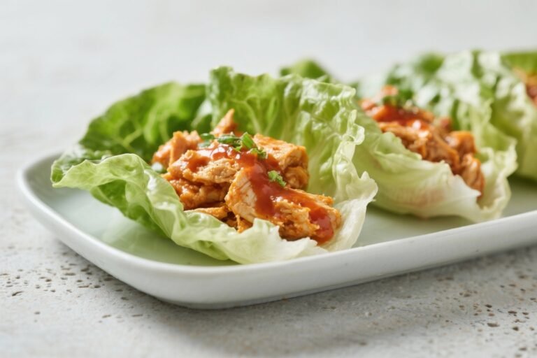 Buffalo Chicken Lettuce Wraps – Spicy, Fresh, and Easy