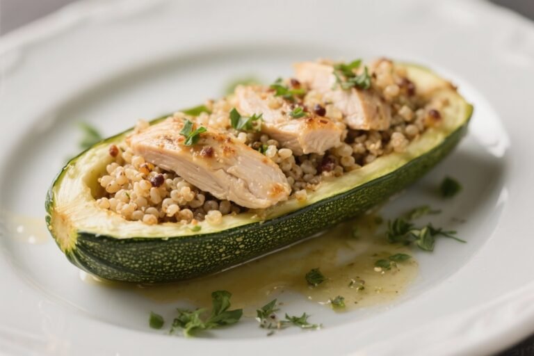 Chicken and Quinoa Stuffed Zucchini Boats – A Fresh, Satisfying Weeknight Dinner