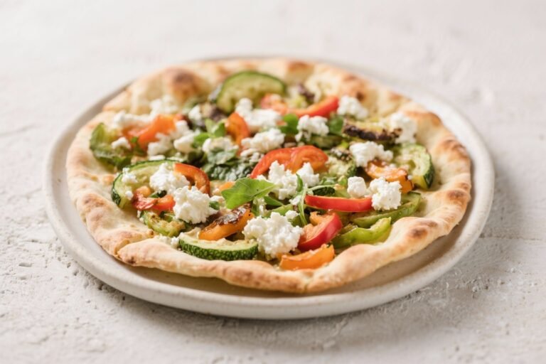 High-Protein Cottage Cheese Veggie Flatbread – Simple, Satisfying, and Fresh