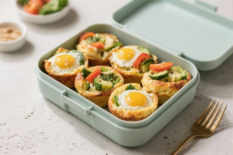 High-Protein Veggie Egg Muffin Lunch Box – Simple, Satisfying, and Ready to Go