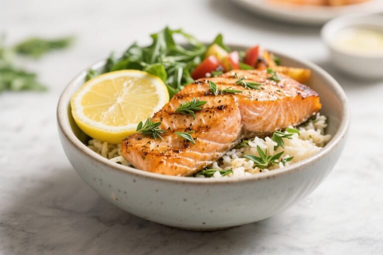 Lemon Herb Grilled Salmon Bowls – Bright, Fresh, and Satisfying