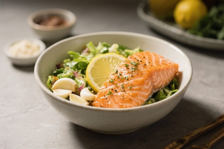 Lemon Garlic Salmon Bowl – Bright, Fresh, and Satisfying