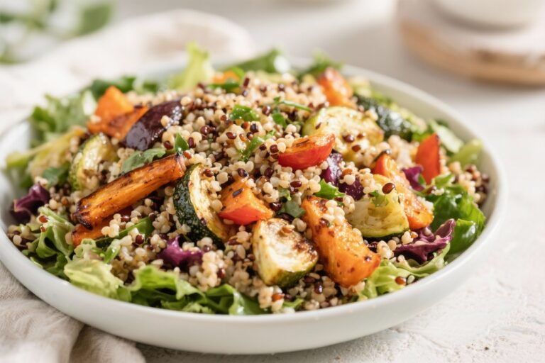 Roasted Veggie Quinoa Power Salad – Colorful, Filling, and Weeknight-Friendly