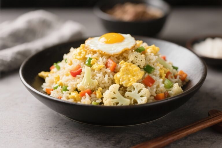 Cauliflower Fried Rice With Scrambled Eggs and Veggies – A Light, Flavorful Weeknight Favorite