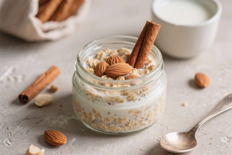 Cinnamon Protein Overnight Oats With Almond Milk – Simple, Cozy, and Ready by Morning