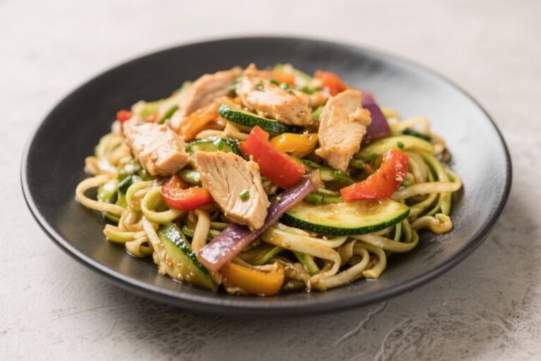 Zucchini Noodle Stir Fry With Chicken and Veggies — A Light, Flavor-Packed Weeknight Dinner