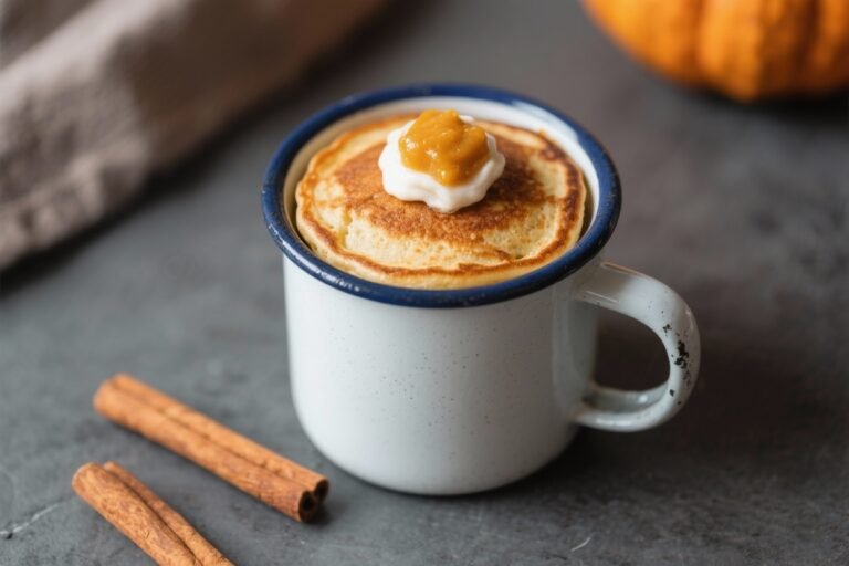 Keto Pumpkin Spice Mug Pancake – A Cozy, Low-Carb Breakfast in Minutes