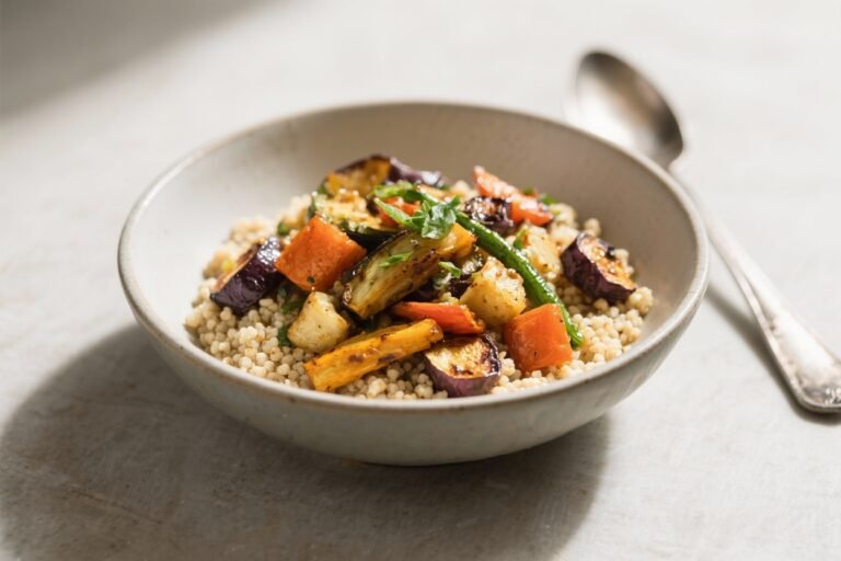 Roasted Vegetable Couscous Bowl – A Bright, Satisfying Weeknight Meal